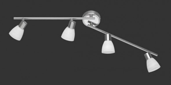 Lampa sufitowa Trio CARICO Przystosowana do zewnętrznego ściemniacza nikiel matbiała reflektorek