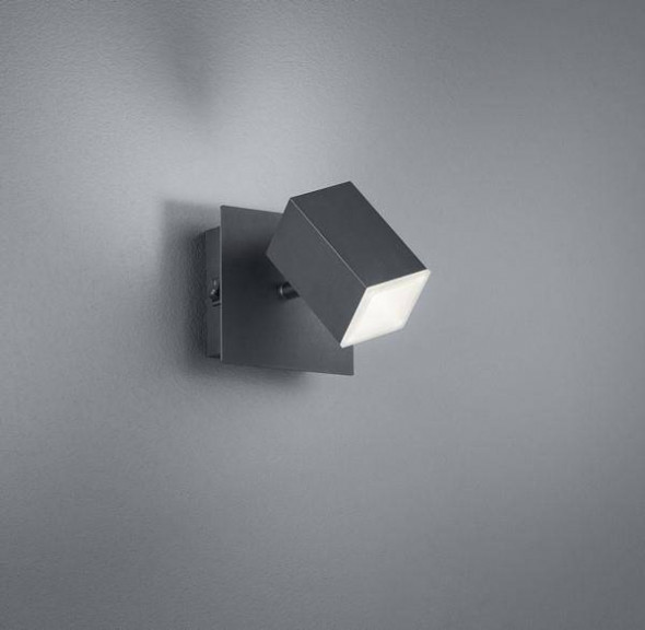 Lampa sufitowa Trio LAGOS Ściemnialne za pośrednictwem typowego łącznika ściennego czarna reflektorek