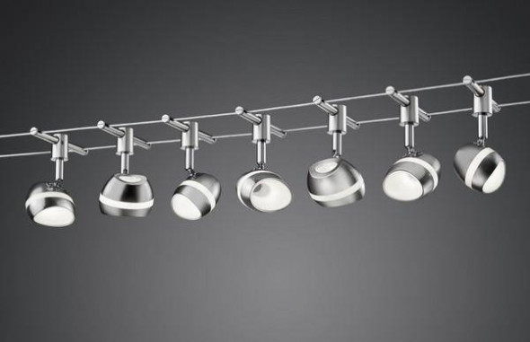 Lampa sufitowa Trio SHARK nikiel matbiała reflektorek