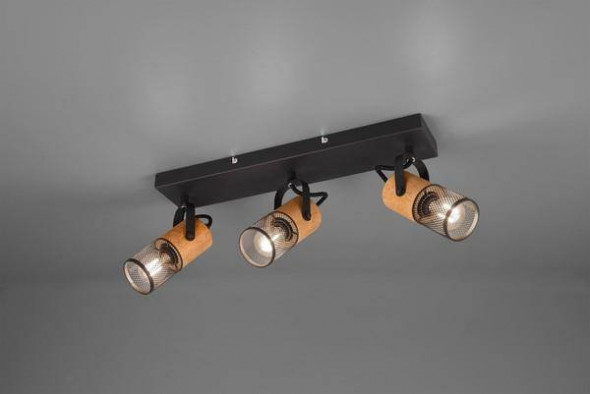Lampa sufitowa Trio TOSH czarny mat reflektorek