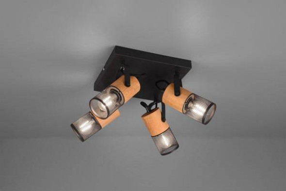 Lampa sufitowa Trio TOSH czarny mat reflektorek
