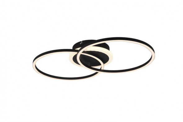 Lampa suftiowa RL ARRIBO czarna pilot w zestawie wbudowany ściemniacz nowoczesna Led