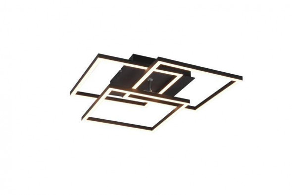 Lampa suftiowa RL MOBILE czarna pilot w zestawie wbudowany ściemniacz płynna zmiana barwy światła funkcja lampki nocnej nowoczesna Led