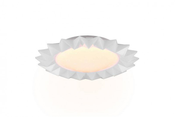 Lampa suftiowa RL SUNFLOWER biała pilot w zestawie wbudowany ściemniacz płynna zmiana barwy światła funkcja lampki nocnej nowoczesna Led