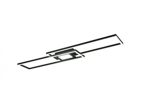 Lampa suftiowa Trio GANADO czarna pilot w zestawie wbudowany ściemniacz płynna zmiana barwy światła funkcja lampki nocnej nowoczesna Led