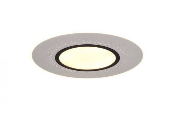 Lampa suftiowa Trio nikiel mat czarna Pilot w zestawie Wbudowany ściemniacz Płynna zmiana barwy światła Funkcja lampki nocnej Możliwy montaż sufitowy nowoczesna Led