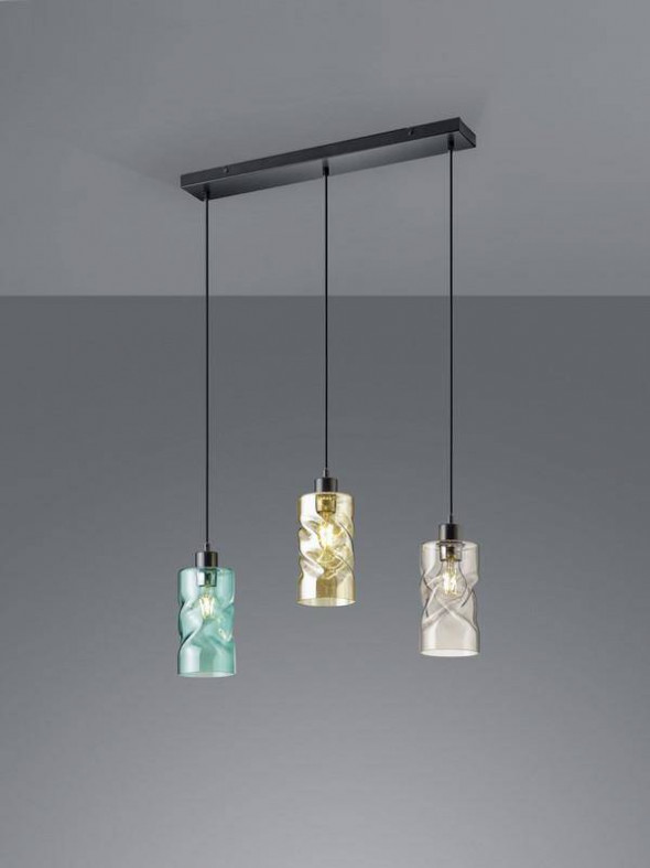 Lampa wisząca RL SWIRL czarnaturkusowy nowoczesna