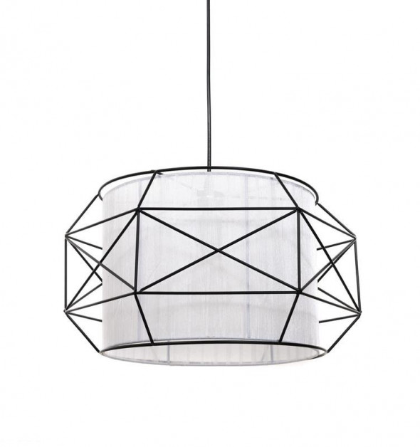 Lumina Deco Berti skandynawska czarna lampa wisząca