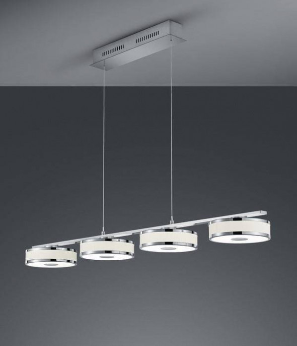 Lampa wisząca Trio AGENTO Ściemnialne za pośrednictwem typowego łącznika ściennego nikiel nowoczesna Led