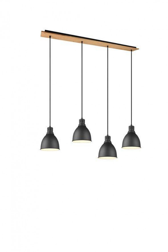 Lampa wisząca Trio HENLEY czarna nowoczesna