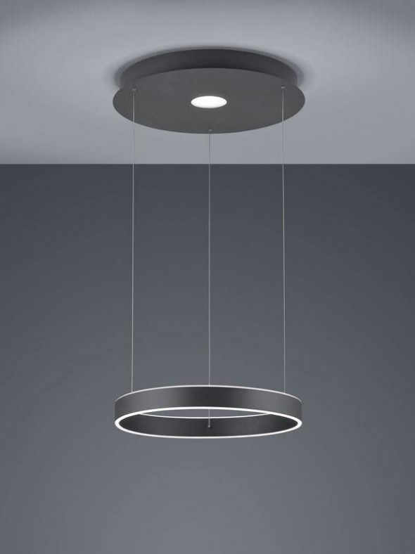 Lampa wisząca Trio LOGAN Ściemnialne za pośrednictwem typowego łącznika ściennego antracytbiała nowoczesna Led