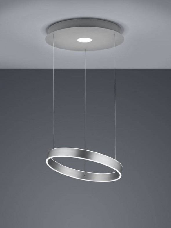 Lampa wisząca Trio LOGAN Ściemnialne za pośrednictwem typowego łącznika ściennego nikiel nowoczesna Led
