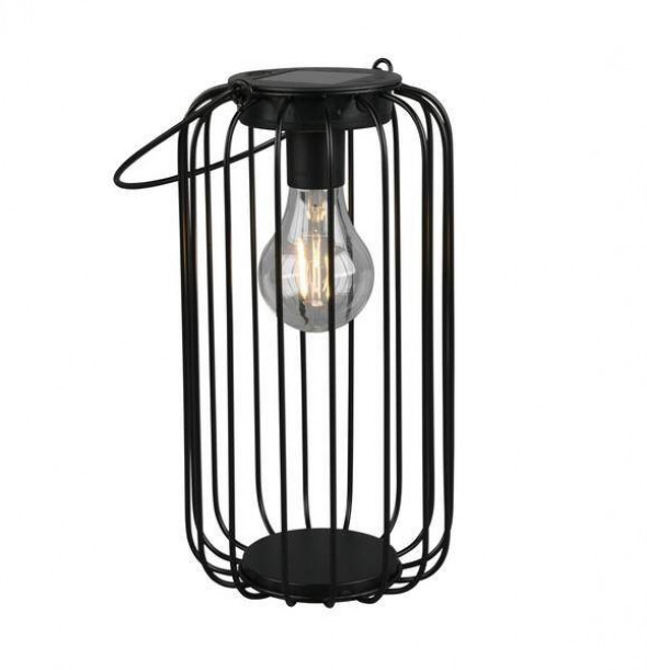 Lampa zewnętrzna RL COTOCA Posiada wbudowany czujnik zmierzchu czarny mat stojąca