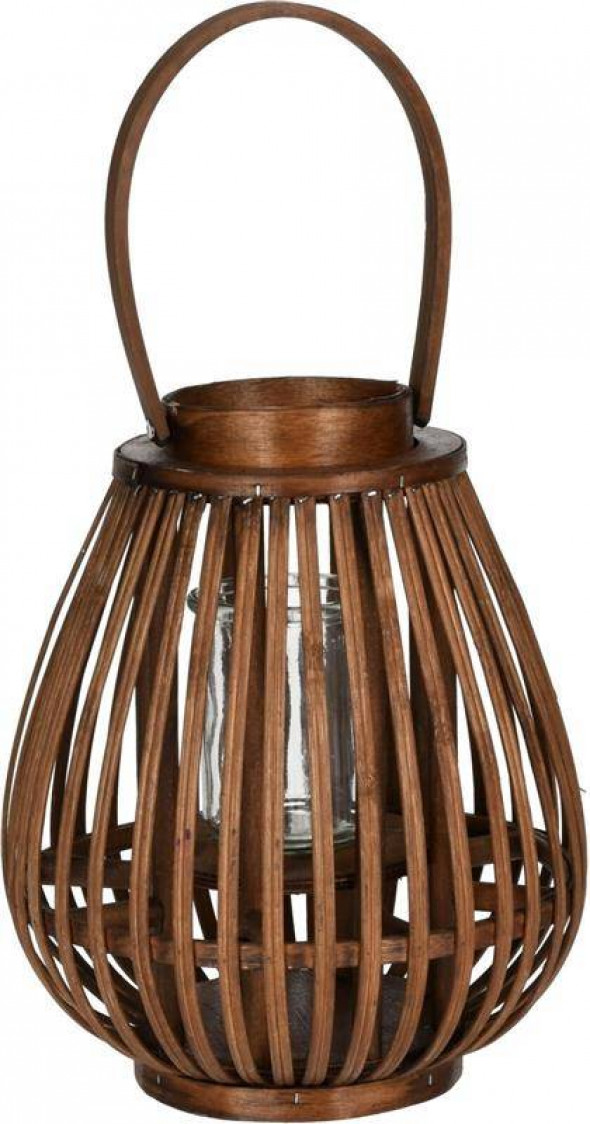 Latarnia bambusowa brązowa 27cm