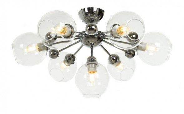 Lumina Deco Devoli W7 nowoczesna chromowana lampa sufitowa plafon