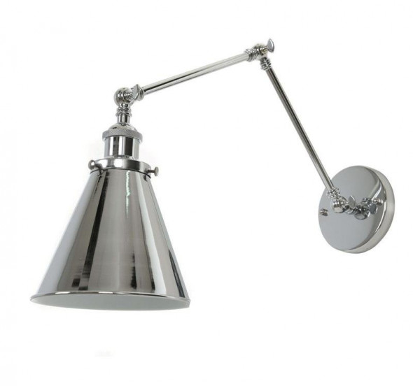 Lumina Deco Rubi W2 loftowa chromowana lampa ścienna kinkiet