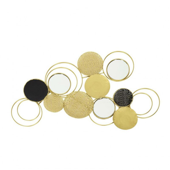 Lustro dekoracyjne Cellules złote/czarne