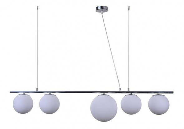 Lumina Deco Baristica W5 nowoczesna chromowana lampa wisząca