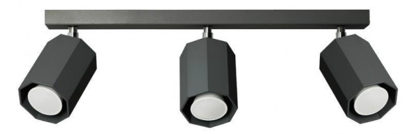 Plafon Hex 3 czarny