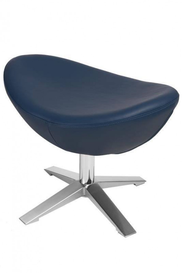 Podnóżek Jajo Soft skóra eko 518 niebieski ciemny