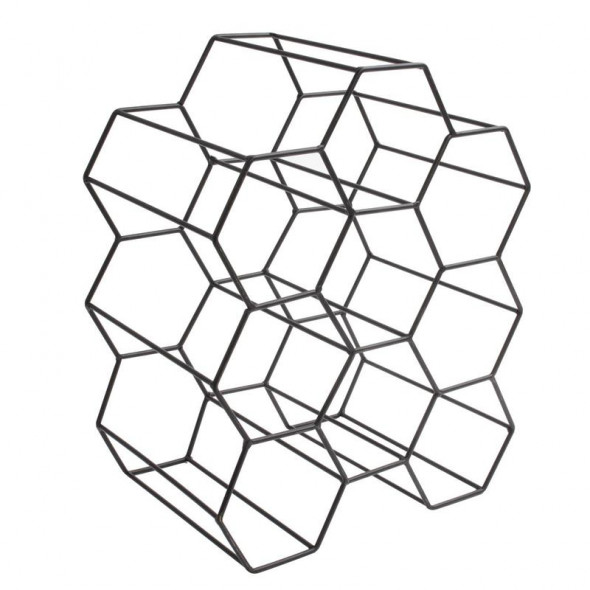 Półka na wino Heksana czarna
