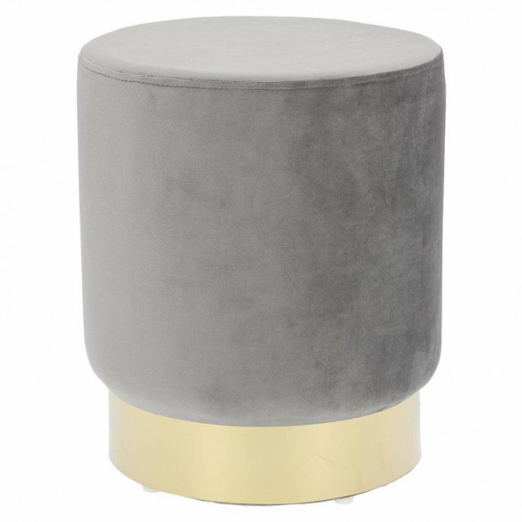 Pufa Delice Velvet L szara