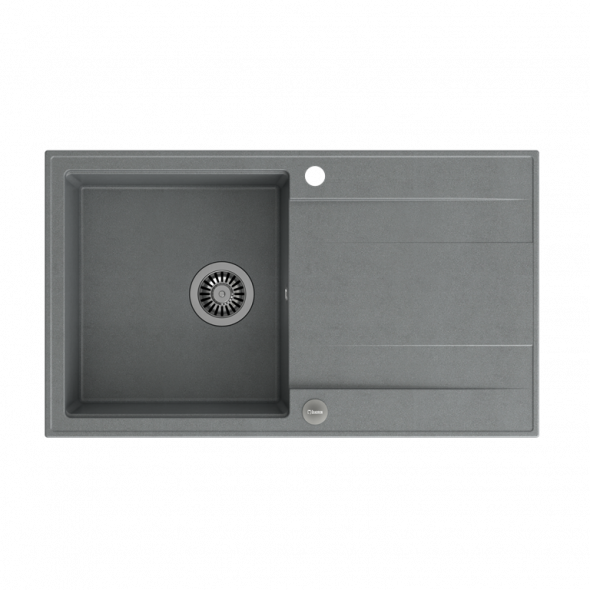 Quadron Evan 111 GraniteQ szary zlew ze stalowymi odpływami HCQE8650U5_BS
