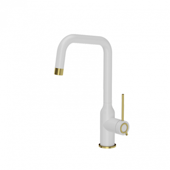 Quadron Natalie Q Line bateria kuchenna biały mat złoty