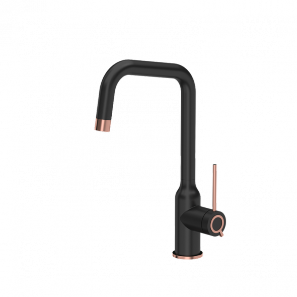 Quadron Natalie Q Line bateria kuchenna czarny mat miedziany