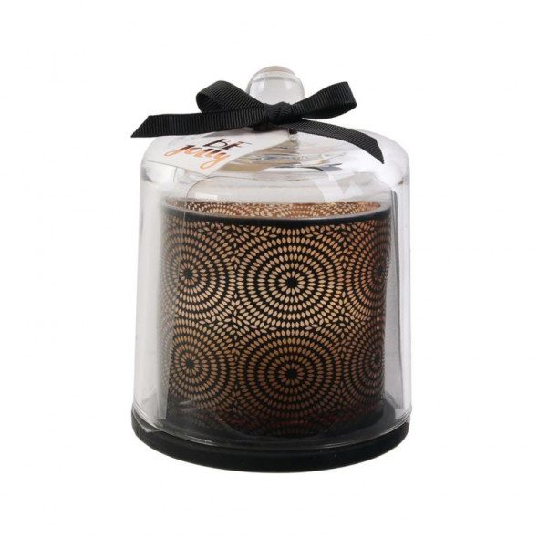 Świeczka zapachowa S z kloszem Ambre