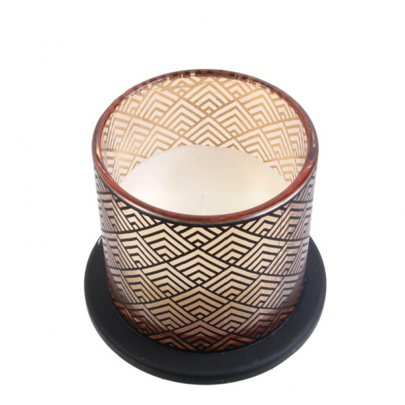 Świeczka zapachowa S z kloszem Musc blanc