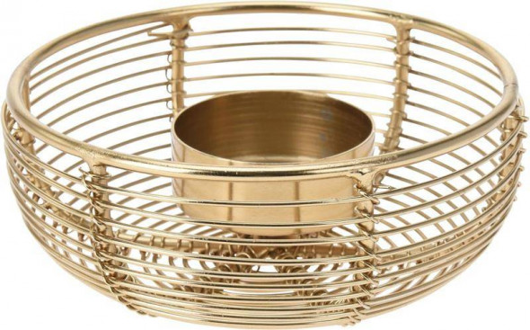 Świecznik Woven złoty