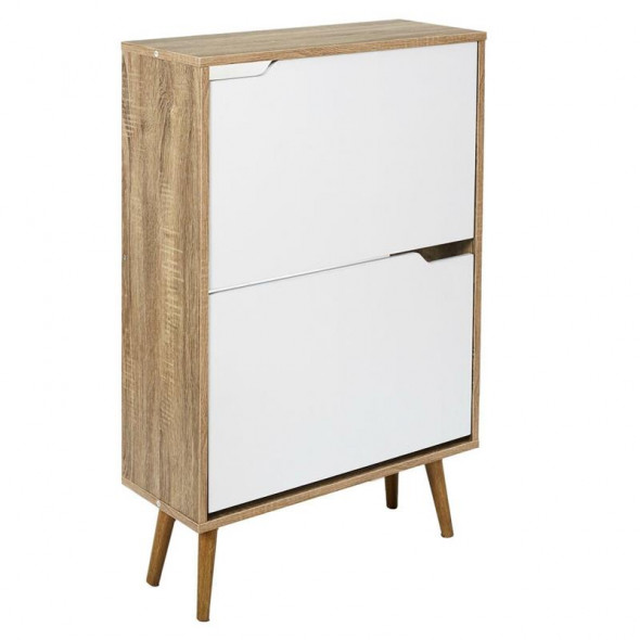 Szafka na buty Intesi Sabana biała/naturalna