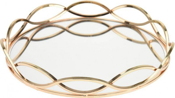 Taca Candy golden rose okrągła 23cm