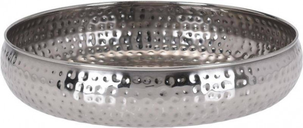 Taca Mercurio metalowa srebrna 30 cm