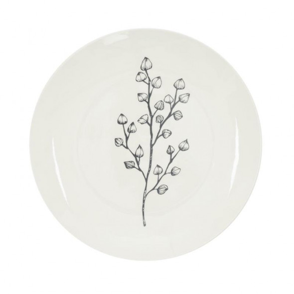 Talerz Ramoscello szary kwiat
