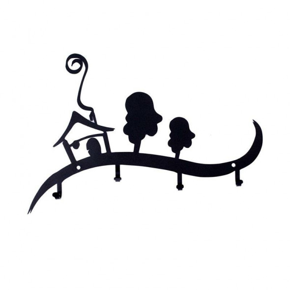Intesi domek czarny wieszak