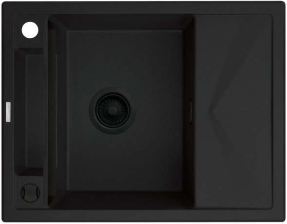 Zlewozmywak Deante Magnetic nero 1-komorowy zlew magnetyczny granitowy z ociekaczem