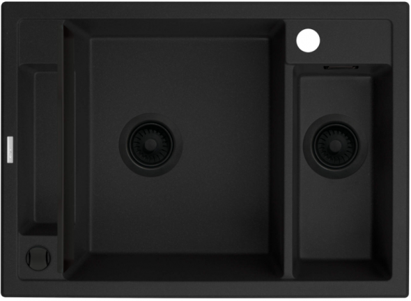 Zlewozmywak Deante Magnetic nero 1,5-komorowy zlew magnetyczny granitowy