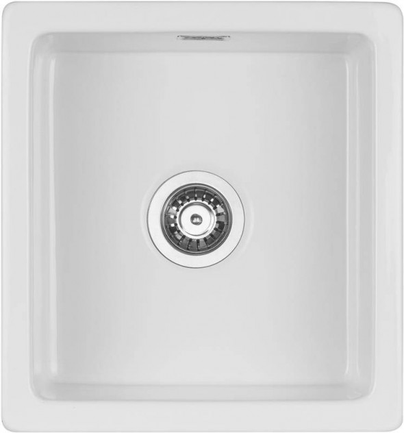Zlewozmywak Deante Sabor biały ceramiczny 1-komorowy bez ociekacza