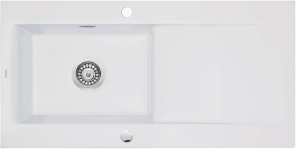 Zlewozmywak Deante Sabor bianco ceramiczny 1-komorowy z ociekaczem