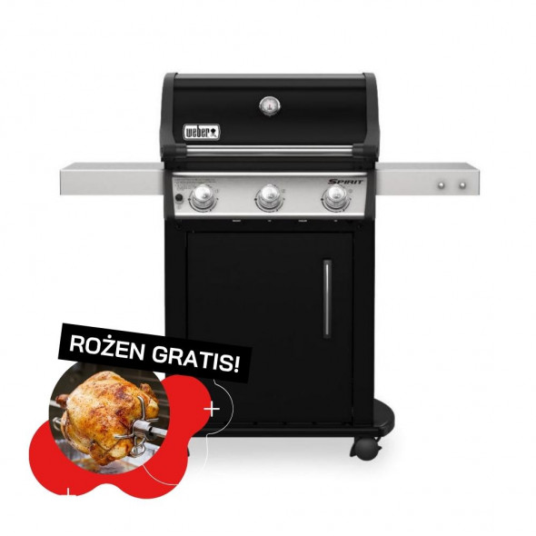 Grill gazowy Weber Spirit E-315 GBS, Czarny (46512233) ⭐️ GRATIS! Rożen do grilla --- CERTYFIKOWANY PARTNER Weber WORLD