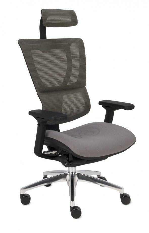 Grospol Fotel biurowy Ioo BT czarny / szary (KMD30) --- OFICJALNY SKLEP Grospol