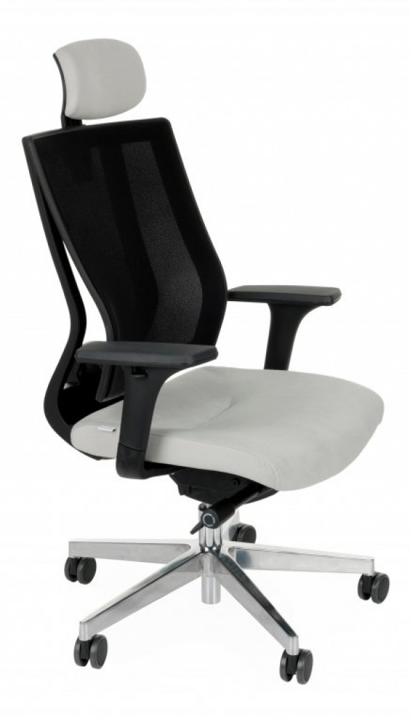 Grospol Fotel biurowy MaxPro BS HD chrome tkanina Kosma - 12 kolorów --- OFICJALNY SKLEP Grospol