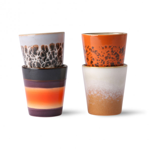 HKliving  Kubki ceramiczne 70S (zestaw 4 szt.) --- OFICJALNY SKLEP HKliving