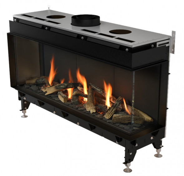 Kominek gazowy do zabudowy, narożny Valentino 1300 FR Planika --- OFICJALNY SKLEP Planika