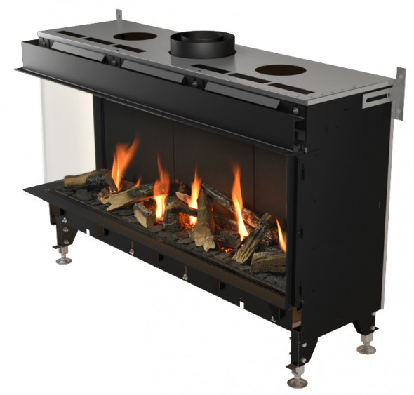 Kominek gazowy do zabudowy, narożny Valentino 1300 LF Planika --- OFICJALNY SKLEP Planika