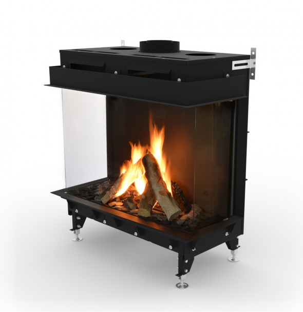 Kominek gazowy do zabudowy, trójstronny Monroe 900 LFR Planika --- OFICJALNY SKLEP Planika