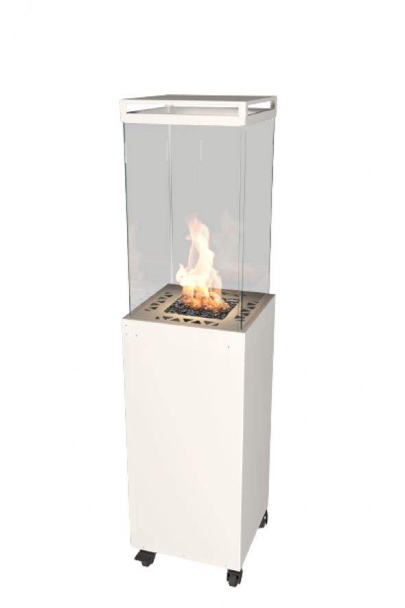 Kominek gazowy wolnostojący Lighthouse biały Planika --- OFICJALNY SKLEP Planika