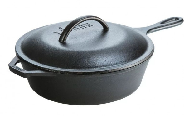 Patelnia żeliwna głęboka CVR z pokrywką 26 cm Lodge (L8CF3) --- OFICJALNY SKLEP Lodge